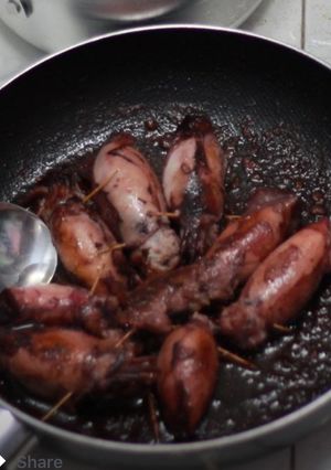 Hình của món Mực dồn thịt.