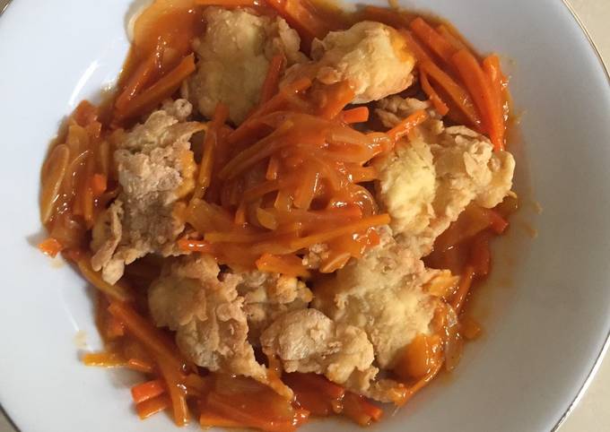 Resep Ayam krispy asam manis Anti Gagal