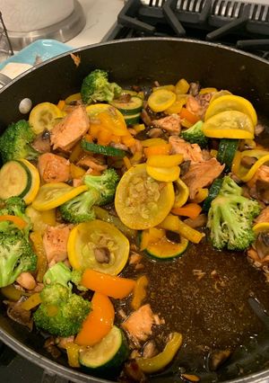 A picture of My go-to stir fry.