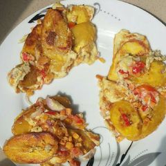 A picture of Ripe plantain wrap in egg.