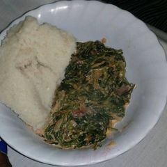 Managu served with ugali A picture of Managu served with ugali.