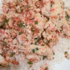 A picture of Eggs with White rice.
