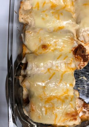 A picture of Easy made enchiladas.