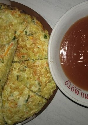 Foto resep Omelet mie sayuran dengan saos asam manis