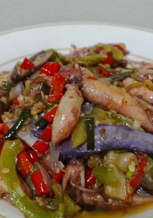 Foto resep [300] Cumi Asin Sambal Terong