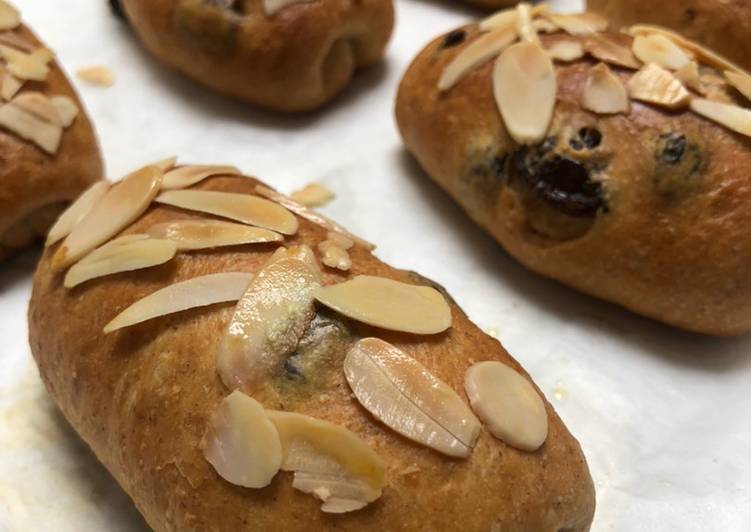 Resep ROTI KISMIS ALMOND 🍇 🌰 Anti Gagal