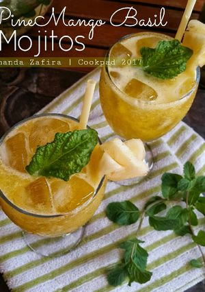 Foto resep PineMango Basil Mojitos (non alkohol)