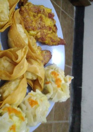 Foto resep 1 resep untuk 2 menu!! Pangsit dan dimsum