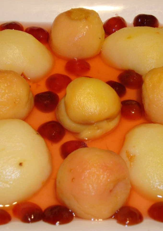 Una foto de COMPOTA DE DURAZNOS CON FRUTA FRESCA. JON STYLE