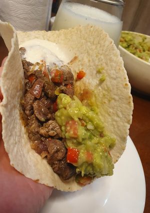 Una foto de Tacos de Roast beef