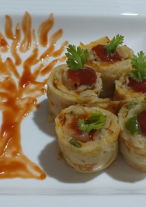 স্পাইসি ক্রেপ(spicy crepe recipe in Bengali) রেসিপির প্রধান ছবি