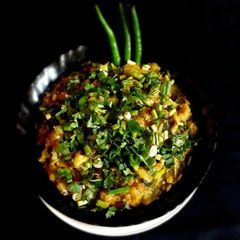 A picture of Green Baingan Bharta.