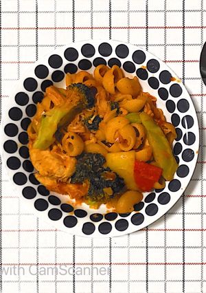 紅醬雞肉義大利麵 的食譜成品照片