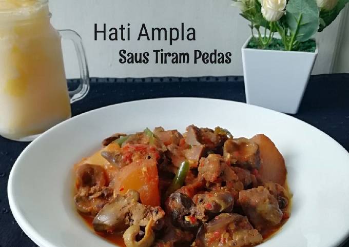Bagaimana Membuat 669.Hati Ampla(saus tiram pedas), Sempurna