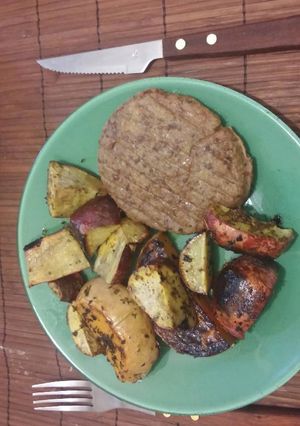 Una foto de Milas de carnita con verduras asadas al horno