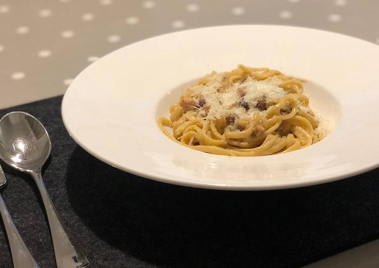 Simple Way to Make Award-winning Carbonara linguine