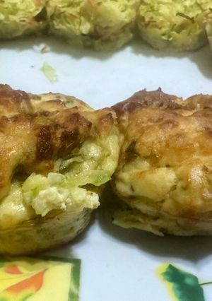 Una foto de Muffin de papa y kale
