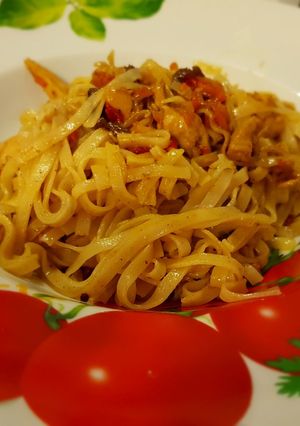 Csirkés kínai tészta recept fotója