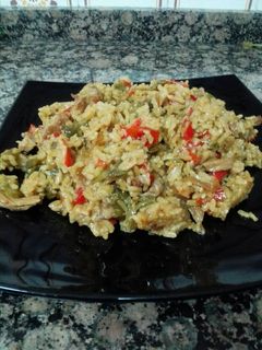 Una foto de Arroz oriental a mi manera