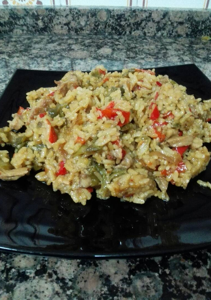 Una foto de Arroz oriental a mi manera