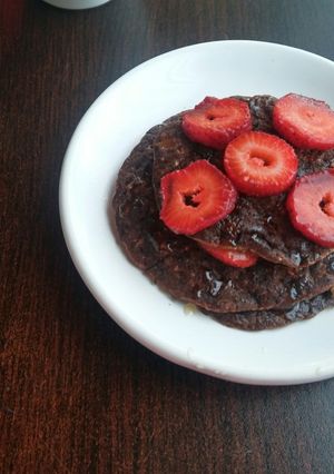 Una foto de Panqueques saludables chocolate