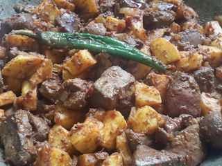 سودة غنم مع البطاطا المقلية 😌😋