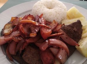 Una foto de Hígado encebollado