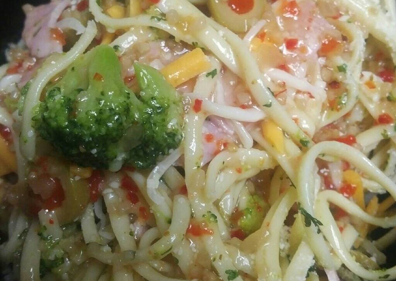 Leftover pasta salad