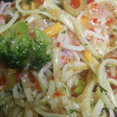 A picture of Leftover Pasta Salad.