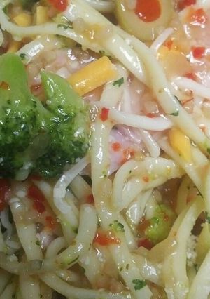 A picture of Leftover Pasta Salad.