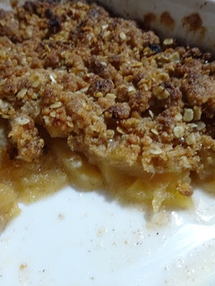 Foto de Crumble de maçã e aveia