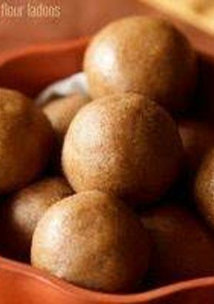 A picture of Atta ladoo recipe | whole wheat ladoo recipe.
