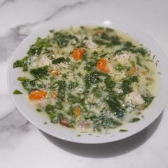 Quick & Easy - Lemony Greek Chicken Soup A picture of Quick & Easy - Lemony Greek Chicken Soup.