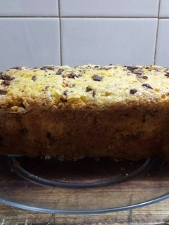 Una foto de Budín de Mandarina y zanahoria con tropezones de chocolate