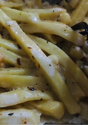 A picture of Cheese Baked Fries.