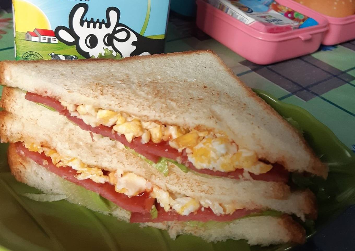 Menu sarapan praktis dan kilat (sandwich dadakan)