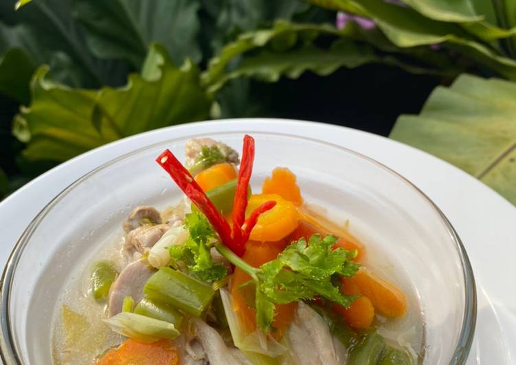DICOBA@ Resep Sup Ayam Simpel (kuah bening dan rasa light) resep masakan rumahan yummy app