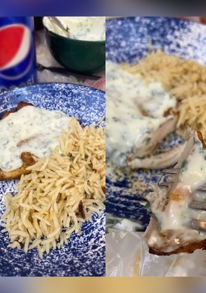 صورة لوصفة -صدر الدجاح بصوص الزبادي والبقدونس 🍗☘️!