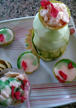 A picture of Sweet melon ice cream!.