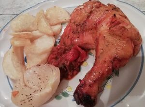 Una foto de Pollo al bote
