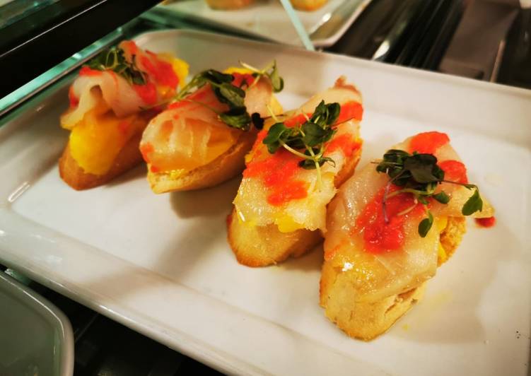 Tapa de bacalao ahumado