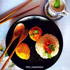 A picture of Thai Mango Sticky Rice.
