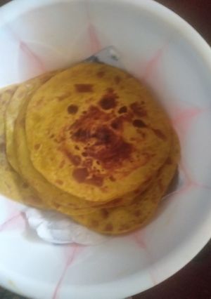 A picture of Pumpkin chapati.