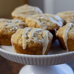 A picture of Moist and luscious maple fruit muffins.