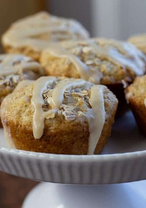 A picture of Moist and luscious maple fruit muffins.
