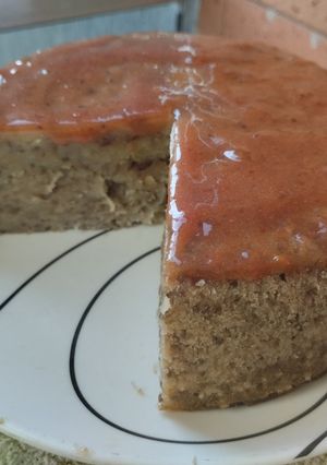 Una foto de Budín🥧 de pan sin huevo, sin lácteos y sin horno🍮🍯🥐