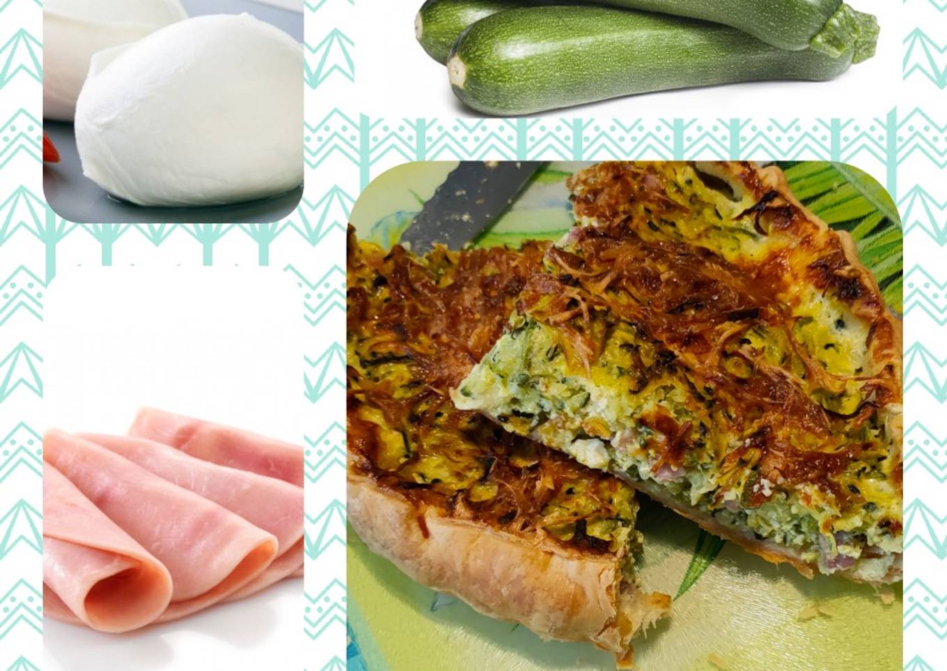 Quiche courgettes mozza