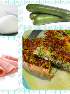 Une photo de Quiche courgettes mozza