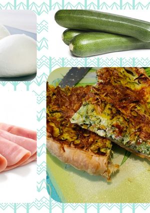Une photo de Quiche courgettes mozza