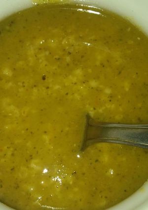 Una foto de Sopa fría de avena y acelga vegan 100 a full 🎈🎉